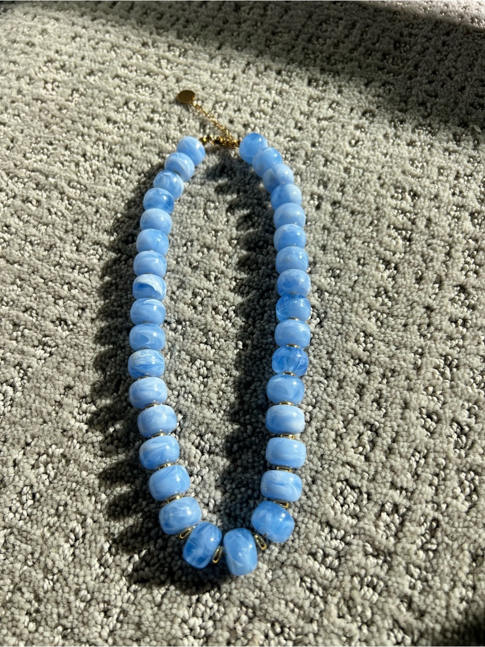 Blue Beaded Necklace - Brand Unknown